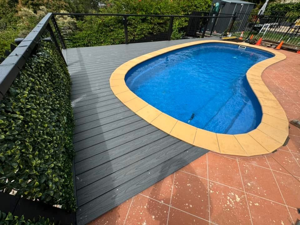Poolside deck